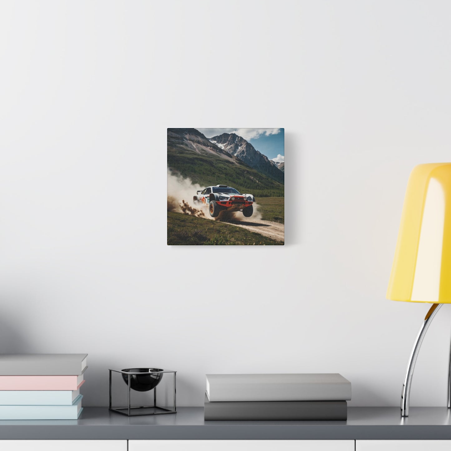 Alpine Ascent Canvas Print – Rally Raid Off-Road Racing Art | Mountain Jump Wall Decor