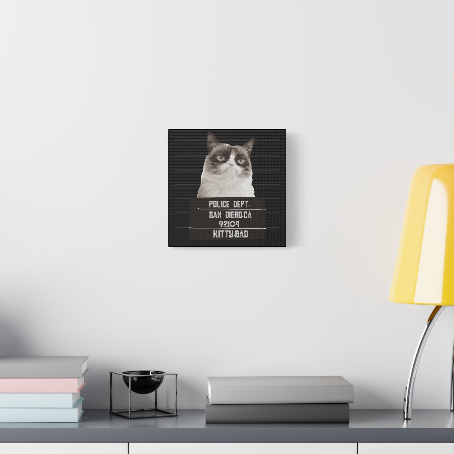 Bad Kitty Mugshot Canvas – San Diego’s Sassiest Outlaw - BTS Canvas