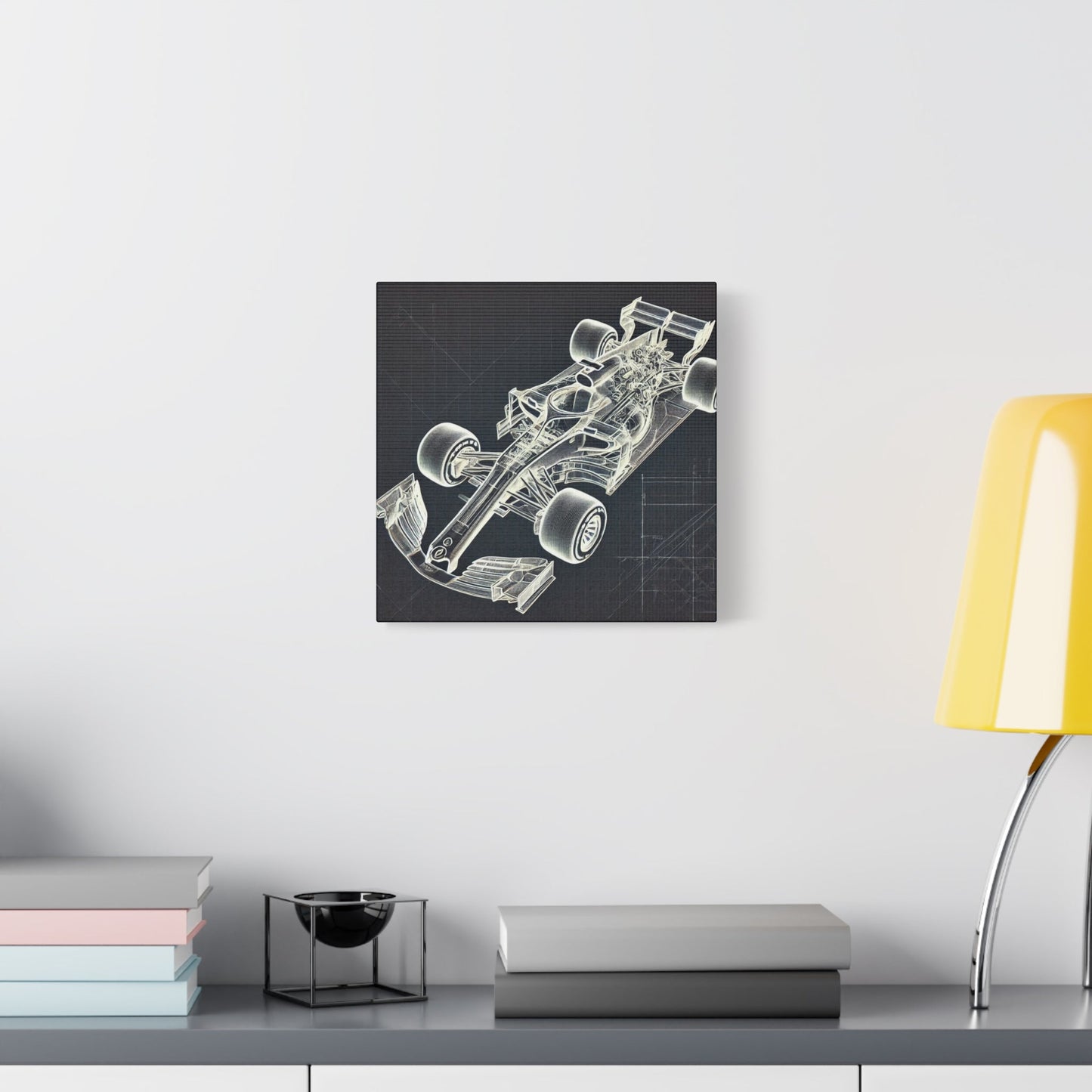 π Blueprint Racer Canvas Print β Formula 1 Engineering Art | Motorsport Wall Decor - BTS Canvas