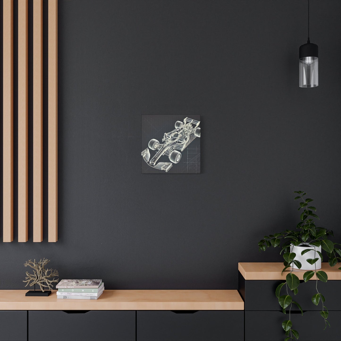 π Blueprint Racer Canvas Print β Formula 1 Engineering Art | Motorsport Wall Decor - BTS Canvas