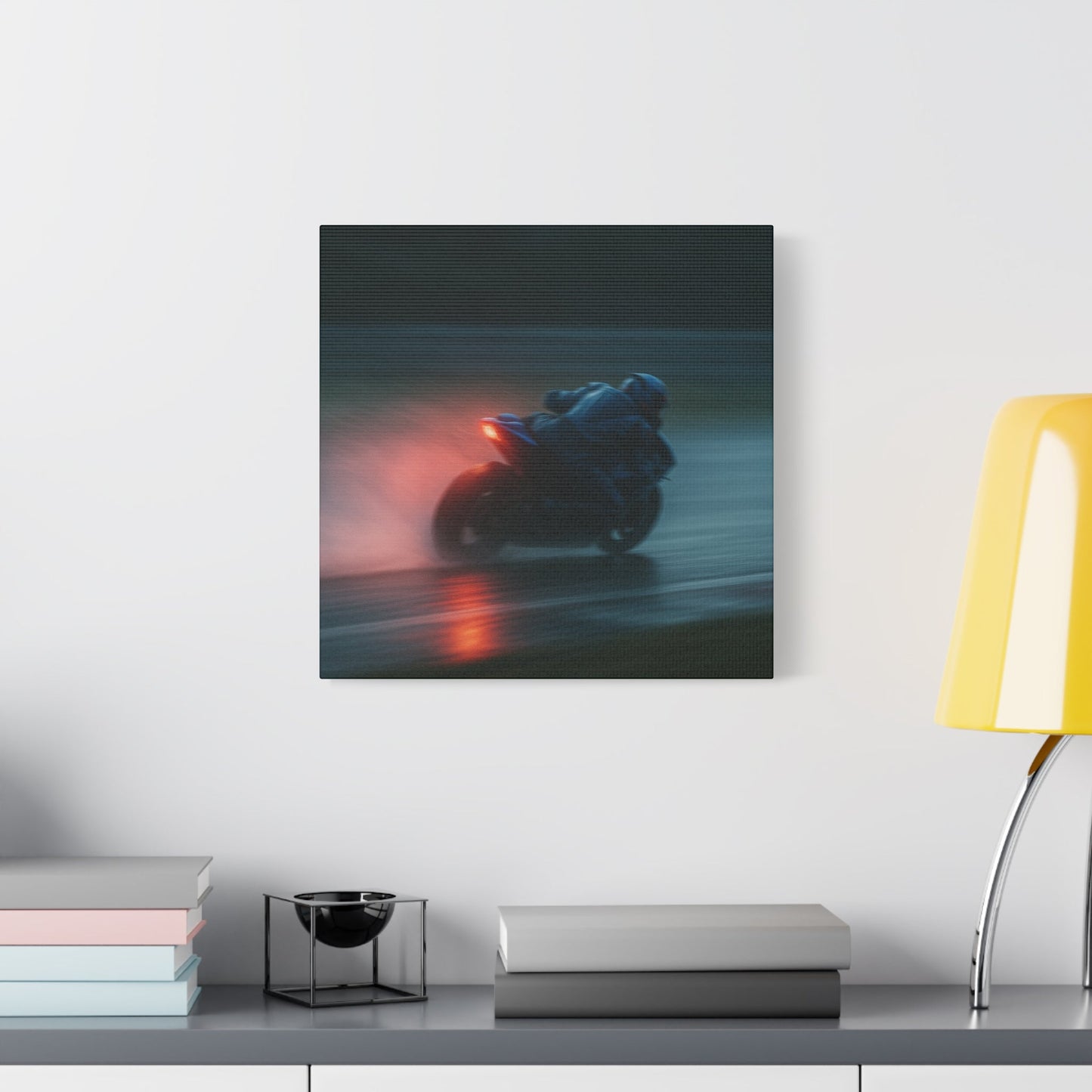 π₯ Brake Light Blur β Rain Racing Canvas Print | Speed, Drift & Liquid Drama Wall Art - BTS Canvas