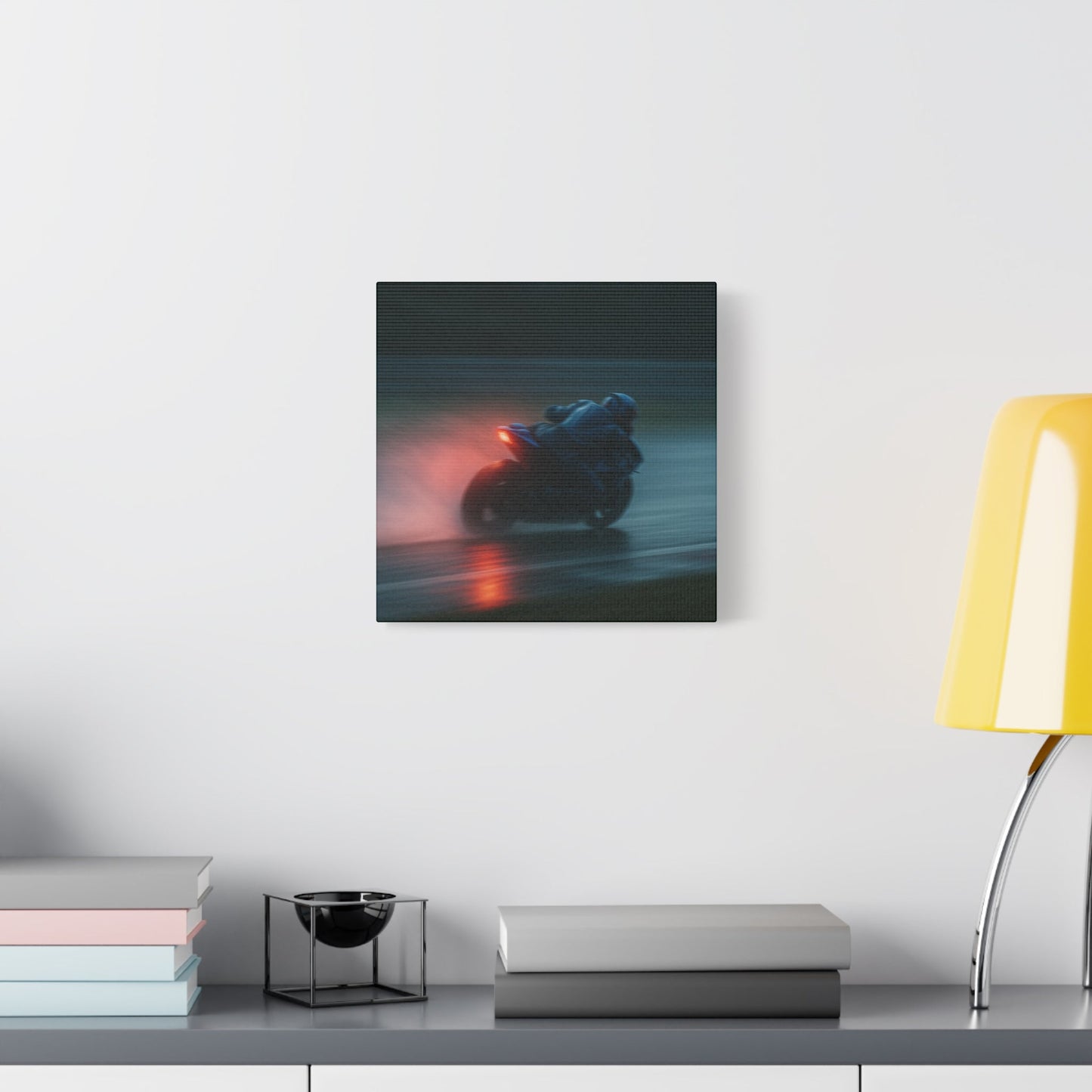 π₯ Brake Light Blur β Rain Racing Canvas Print | Speed, Drift & Liquid Drama Wall Art - BTS Canvas