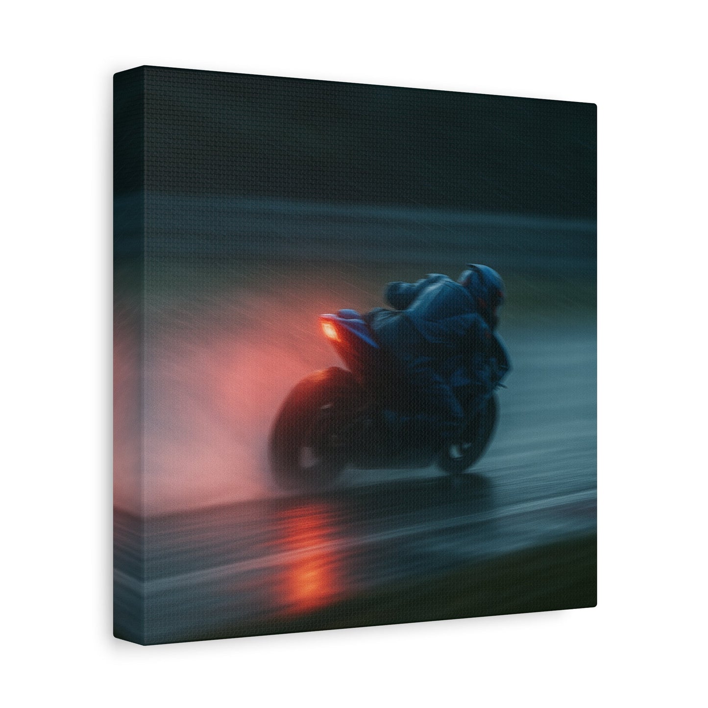 π₯ Brake Light Blur β Rain Racing Canvas Print | Speed, Drift & Liquid Drama Wall Art - BTS Canvas