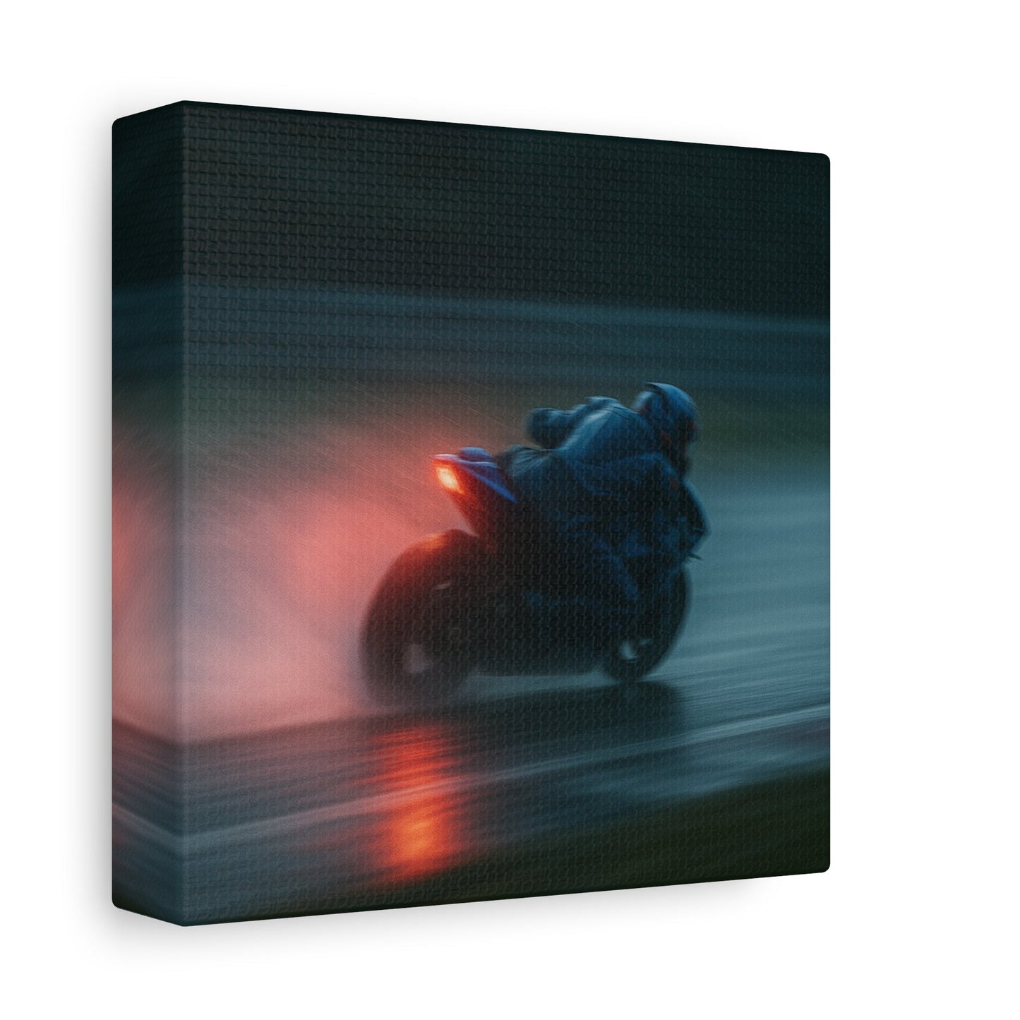 π₯ Brake Light Blur β Rain Racing Canvas Print | Speed, Drift & Liquid Drama Wall Art - BTS Canvas