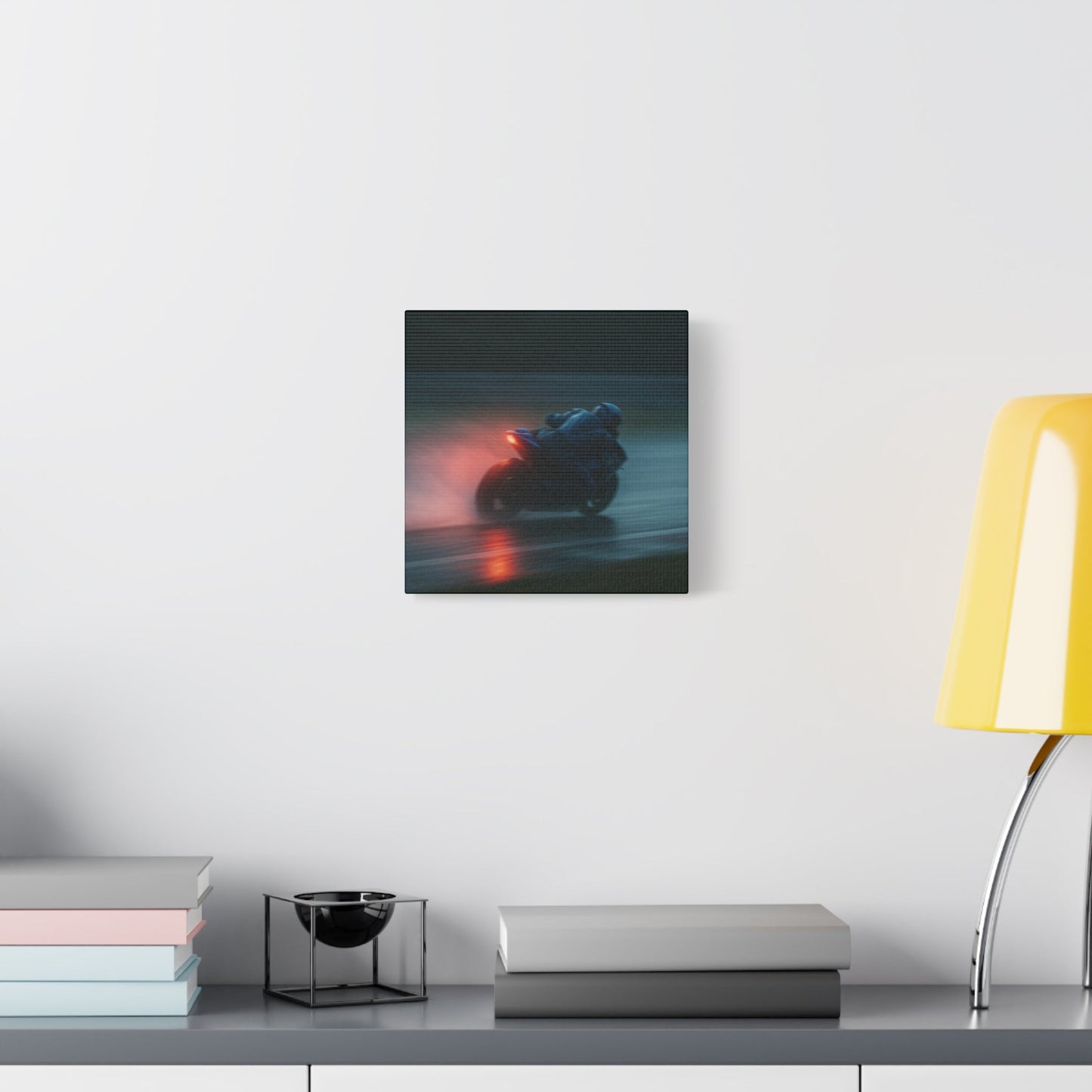 π₯ Brake Light Blur β Rain Racing Canvas Print | Speed, Drift & Liquid Drama Wall Art - BTS Canvas