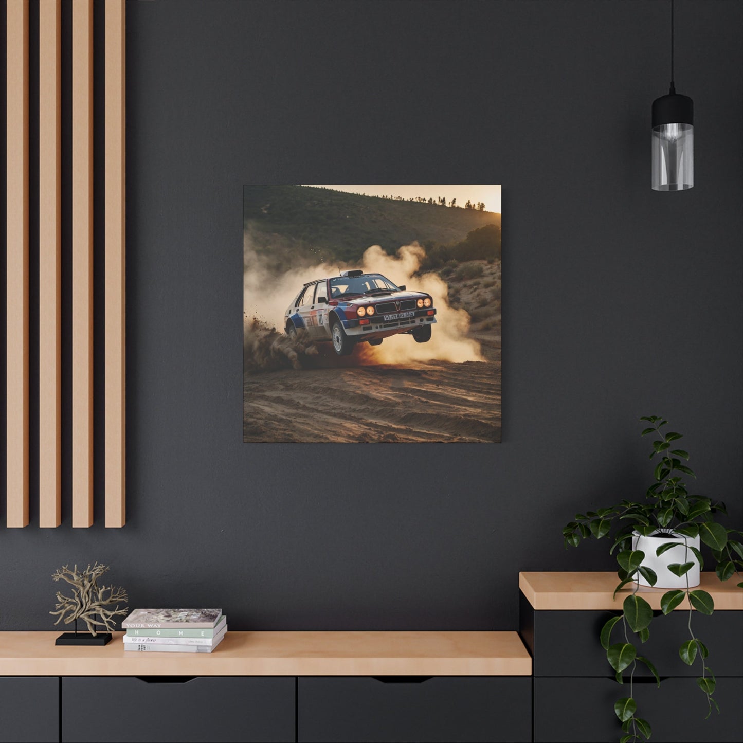 Delta Flight Canvas Print β Lancia Delta Integrale Rally Art | Airborne WRC Wall Decor - BTS Canvas
