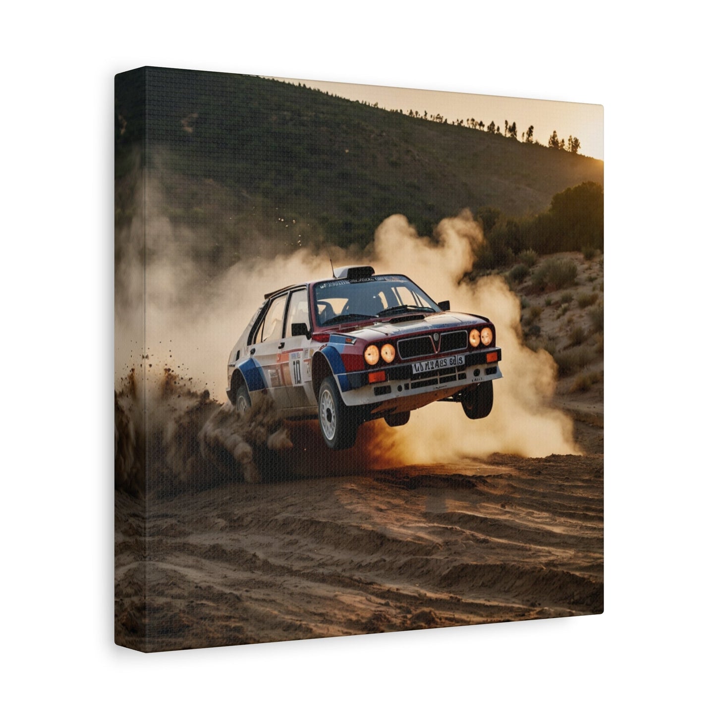 Delta Flight Canvas Print β Lancia Delta Integrale Rally Art | Airborne WRC Wall Decor - BTS Canvas