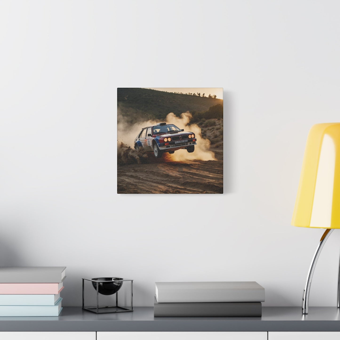 Delta Flight Canvas Print β Lancia Delta Integrale Rally Art | Airborne WRC Wall Decor - BTS Canvas