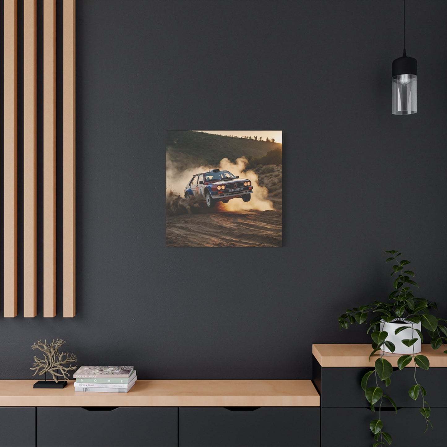 Delta Flight Canvas Print β Lancia Delta Integrale Rally Art | Airborne WRC Wall Decor - BTS Canvas