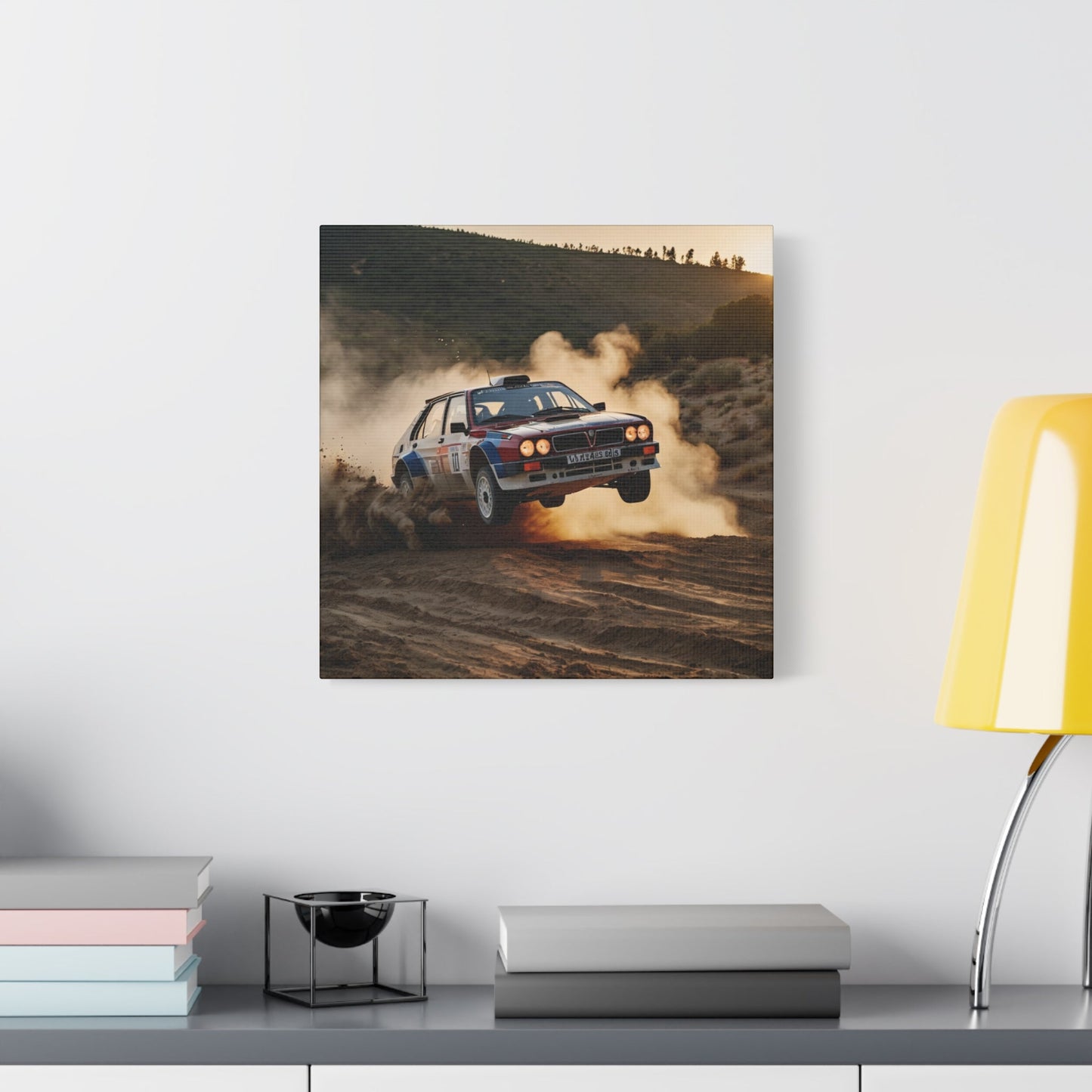 Delta Flight Canvas Print β Lancia Delta Integrale Rally Art | Airborne WRC Wall Decor - BTS Canvas