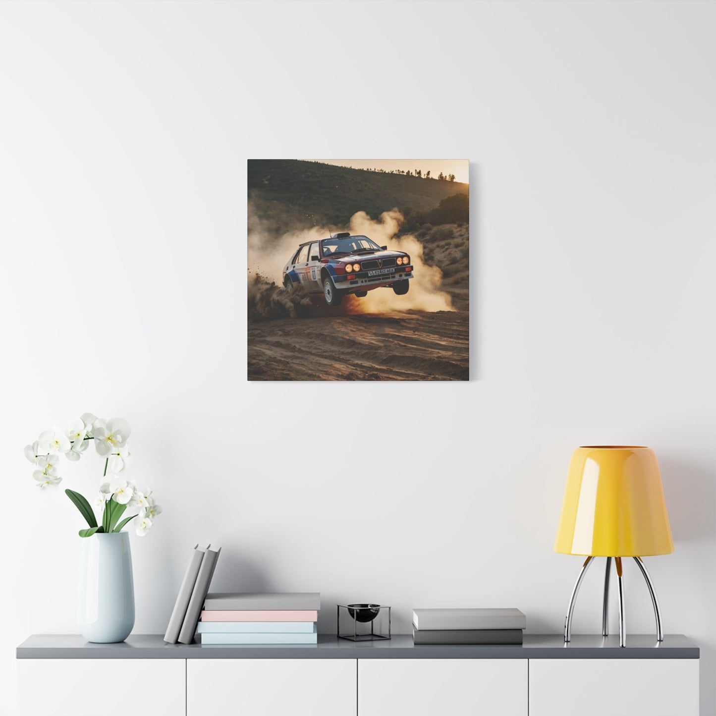 Delta Flight Canvas Print β Lancia Delta Integrale Rally Art | Airborne WRC Wall Decor - BTS Canvas