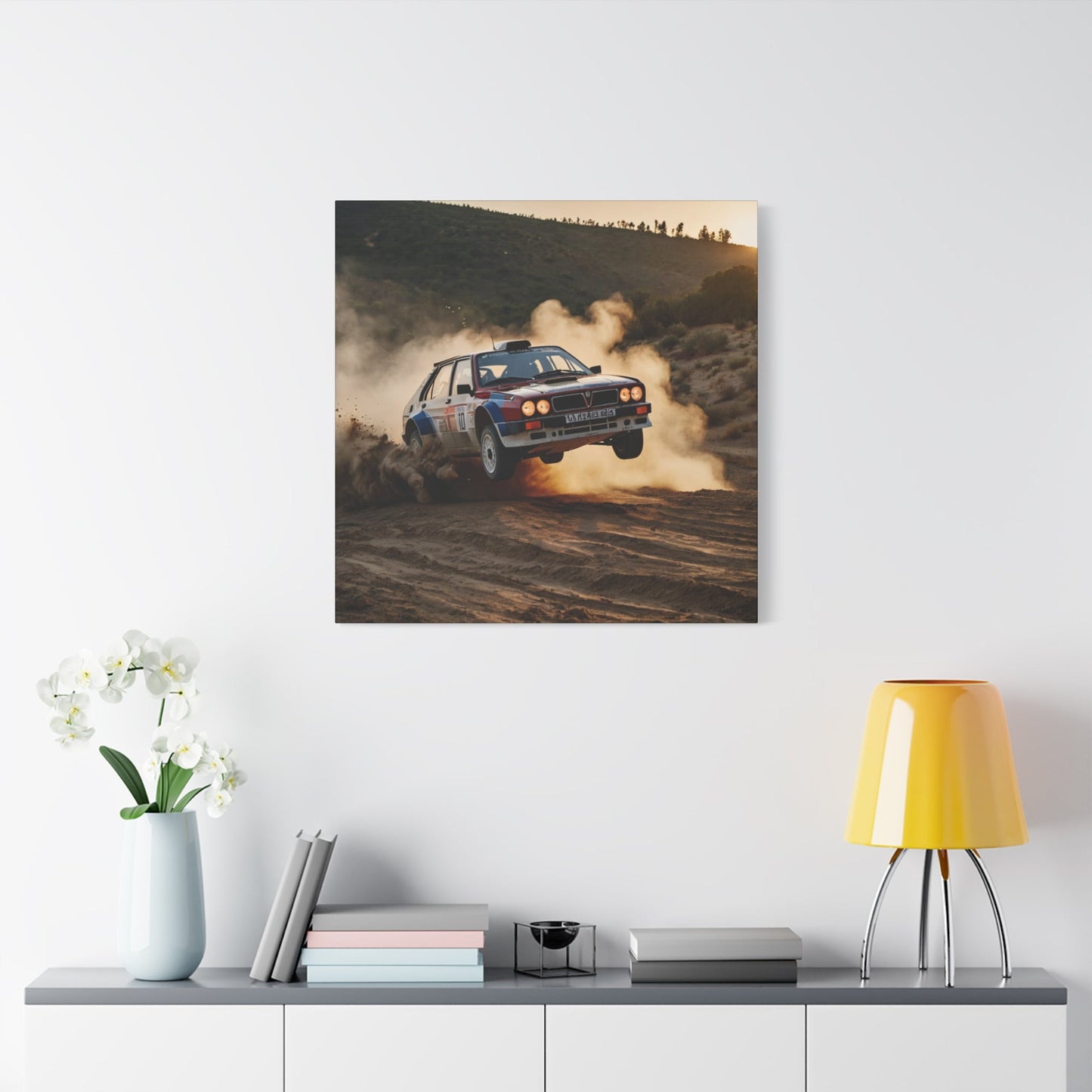 Delta Flight Canvas Print β Lancia Delta Integrale Rally Art | Airborne WRC Wall Decor - BTS Canvas
