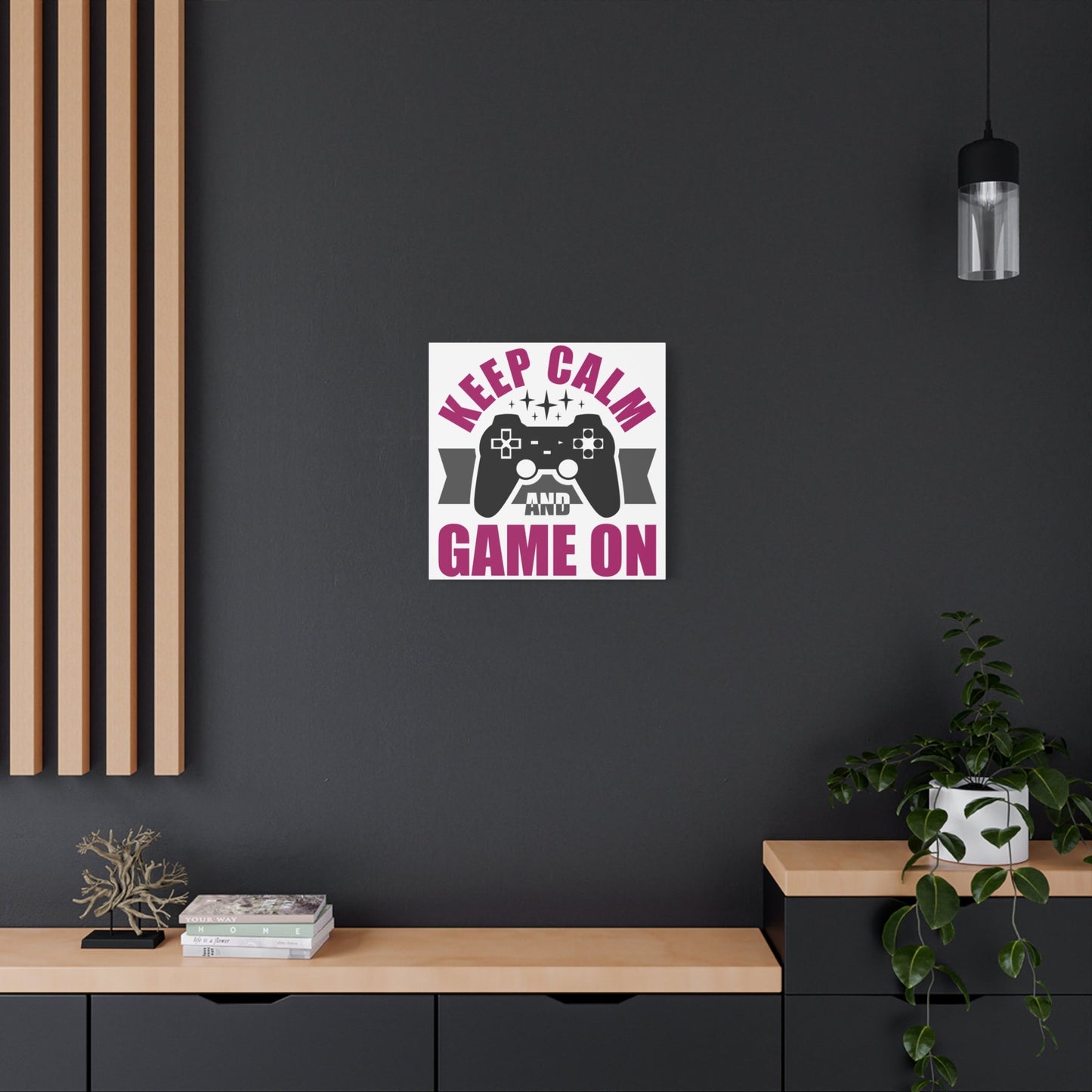 Keep Calm and Game On – Gamer Wall Art Canvas for Chill Controllers - BTS Canvas