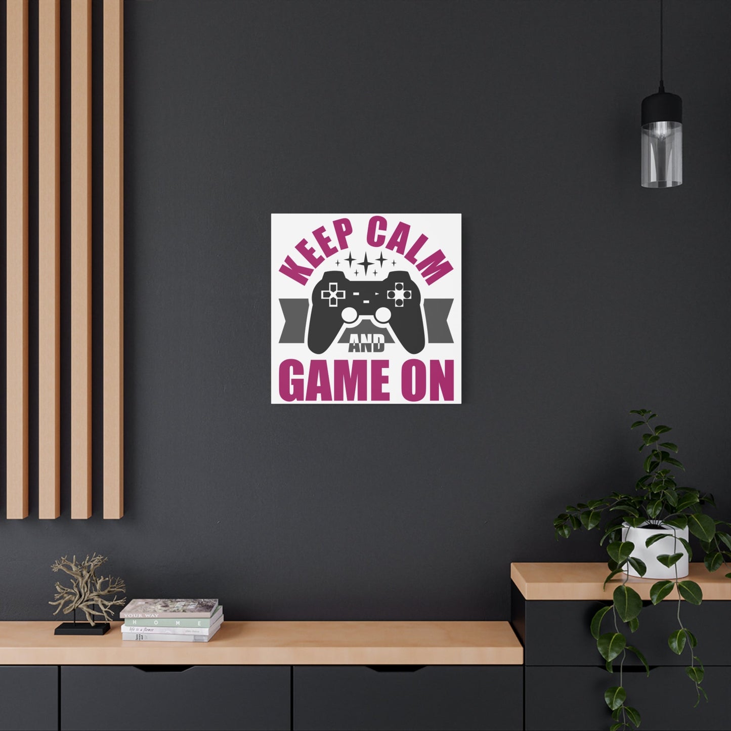 Keep Calm and Game On – Gamer Wall Art Canvas for Chill Controllers - BTS Canvas
