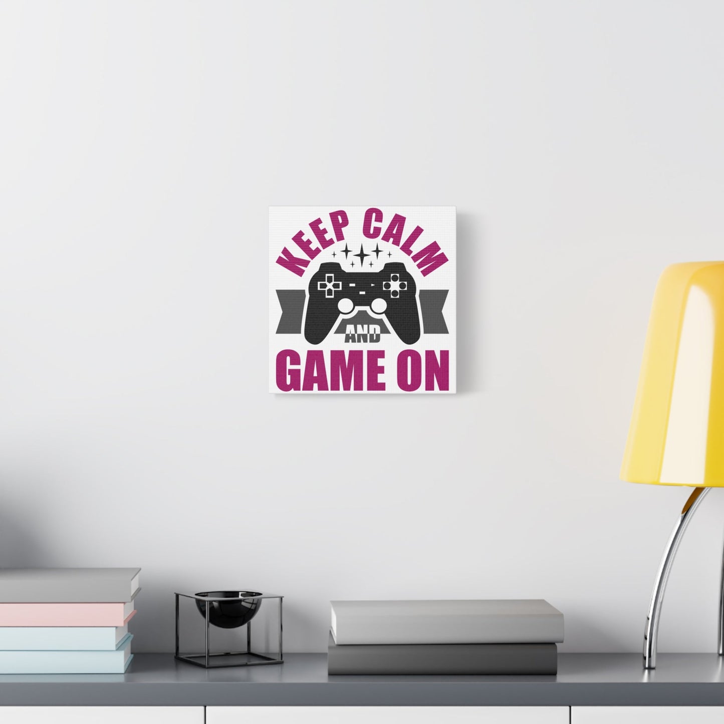 Keep Calm and Game On – Gamer Wall Art Canvas for Chill Controllers - BTS Canvas