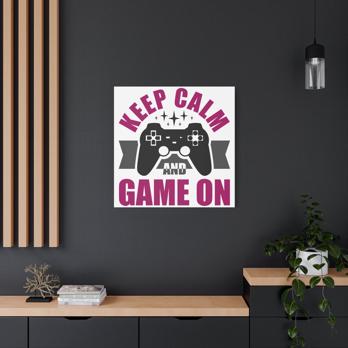 Keep Calm and Game On – Gamer Wall Art Canvas for Chill Controllers - BTS Canvas