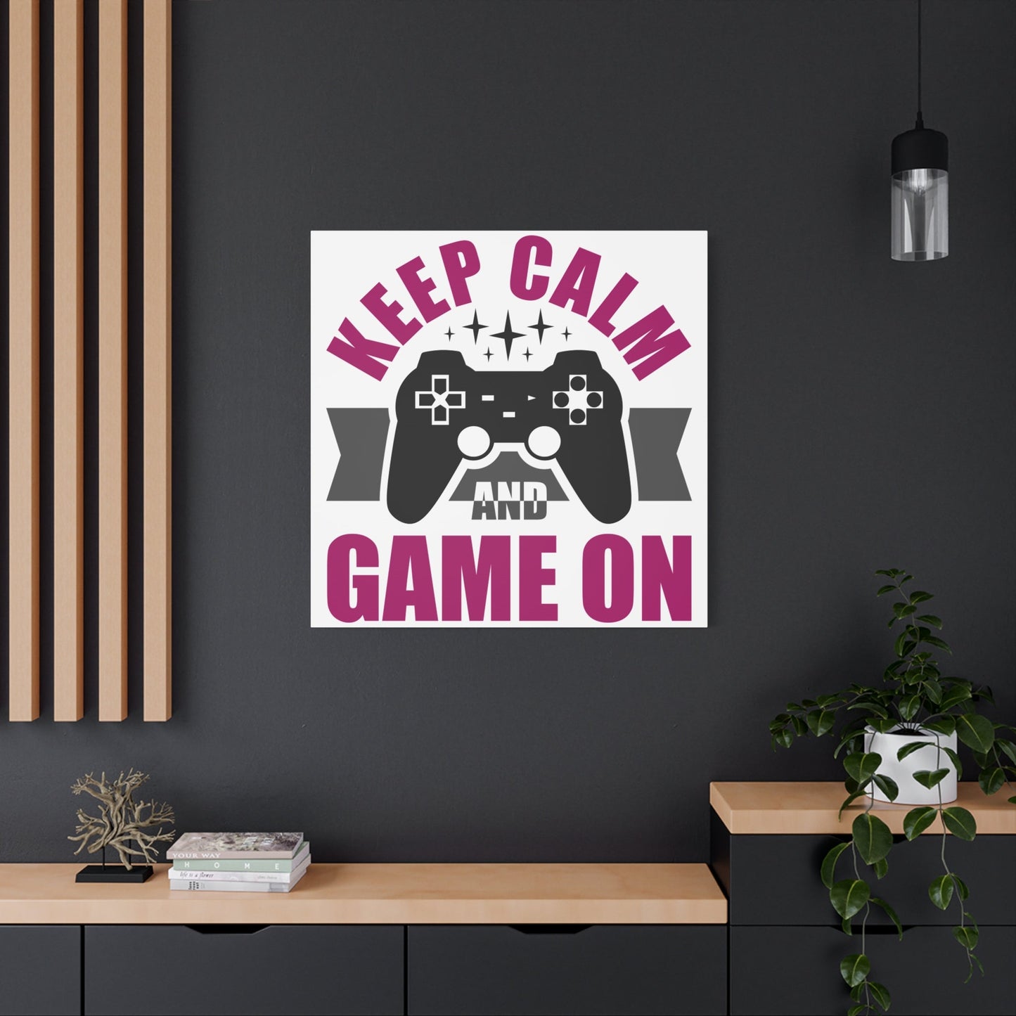 Keep Calm and Game On – Gamer Wall Art Canvas for Chill Controllers - BTS Canvas