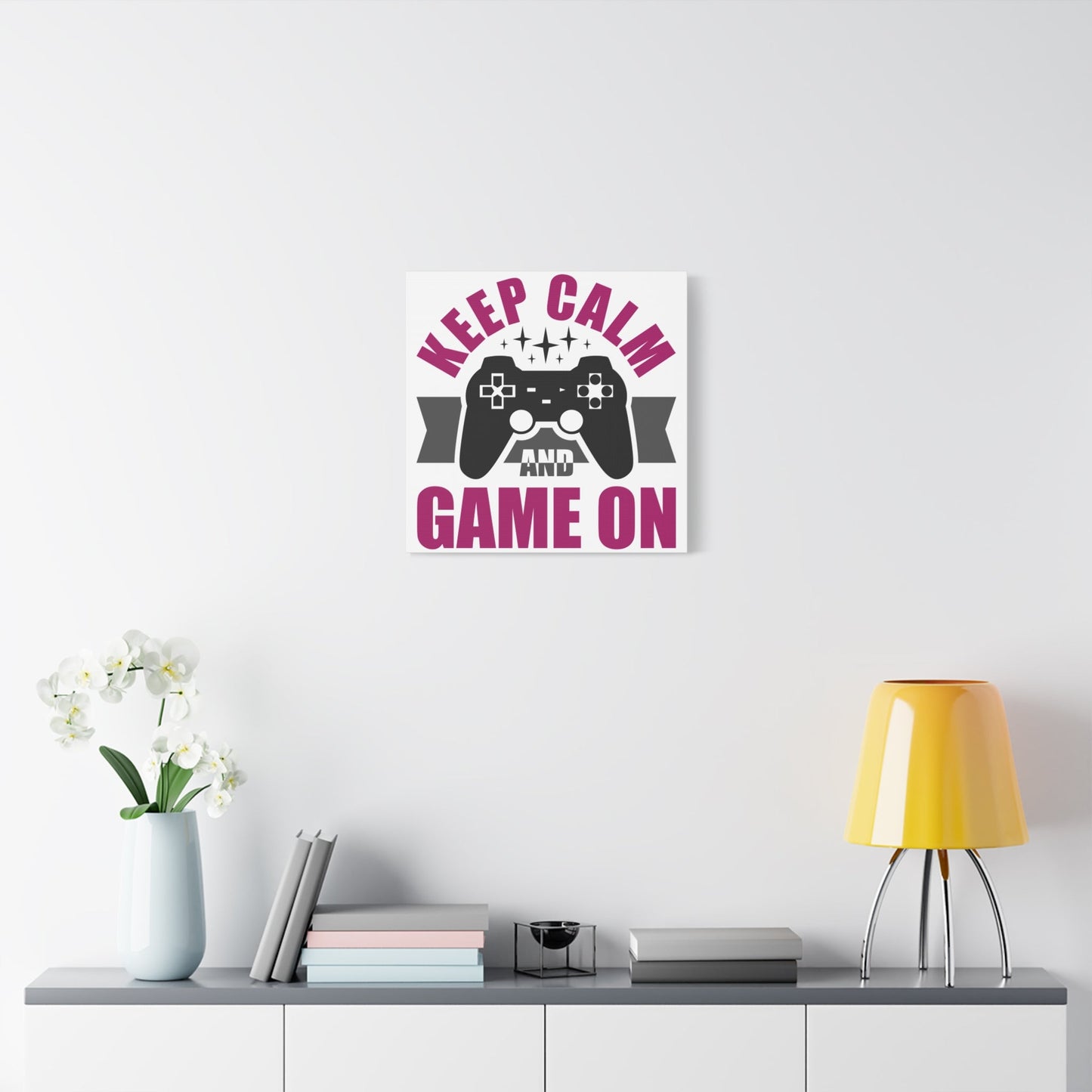 Keep Calm and Game On – Gamer Wall Art Canvas for Chill Controllers - BTS Canvas