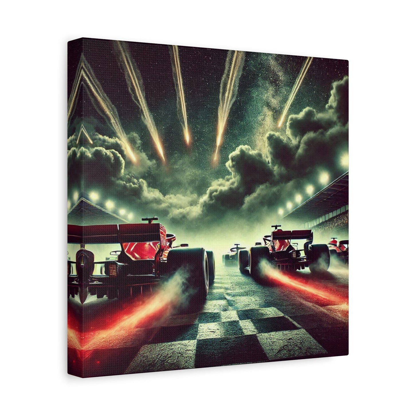 ๐ Meteor Rush Canvas Print โ Formula 1 Racing Under Stars | Motorsport Wall Art - BTS Canvas