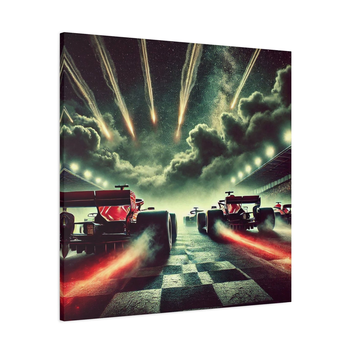 ๐ Meteor Rush Canvas Print โ Formula 1 Racing Under Stars | Motorsport Wall Art - BTS Canvas