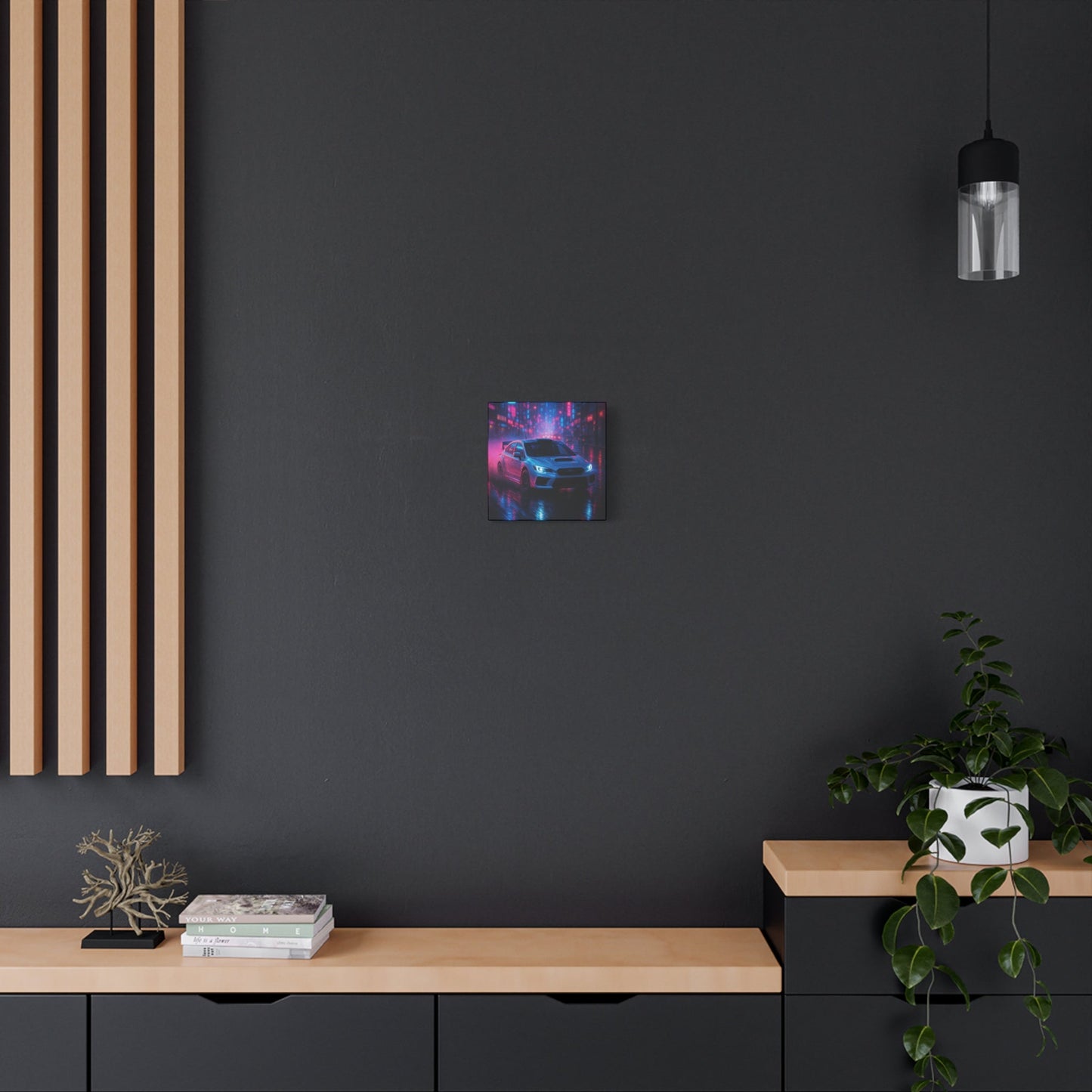 Neon Drift Canvas Print β Subaru WRX STI Urban Racing Art | Night City Wall Decor - BTS Canvas