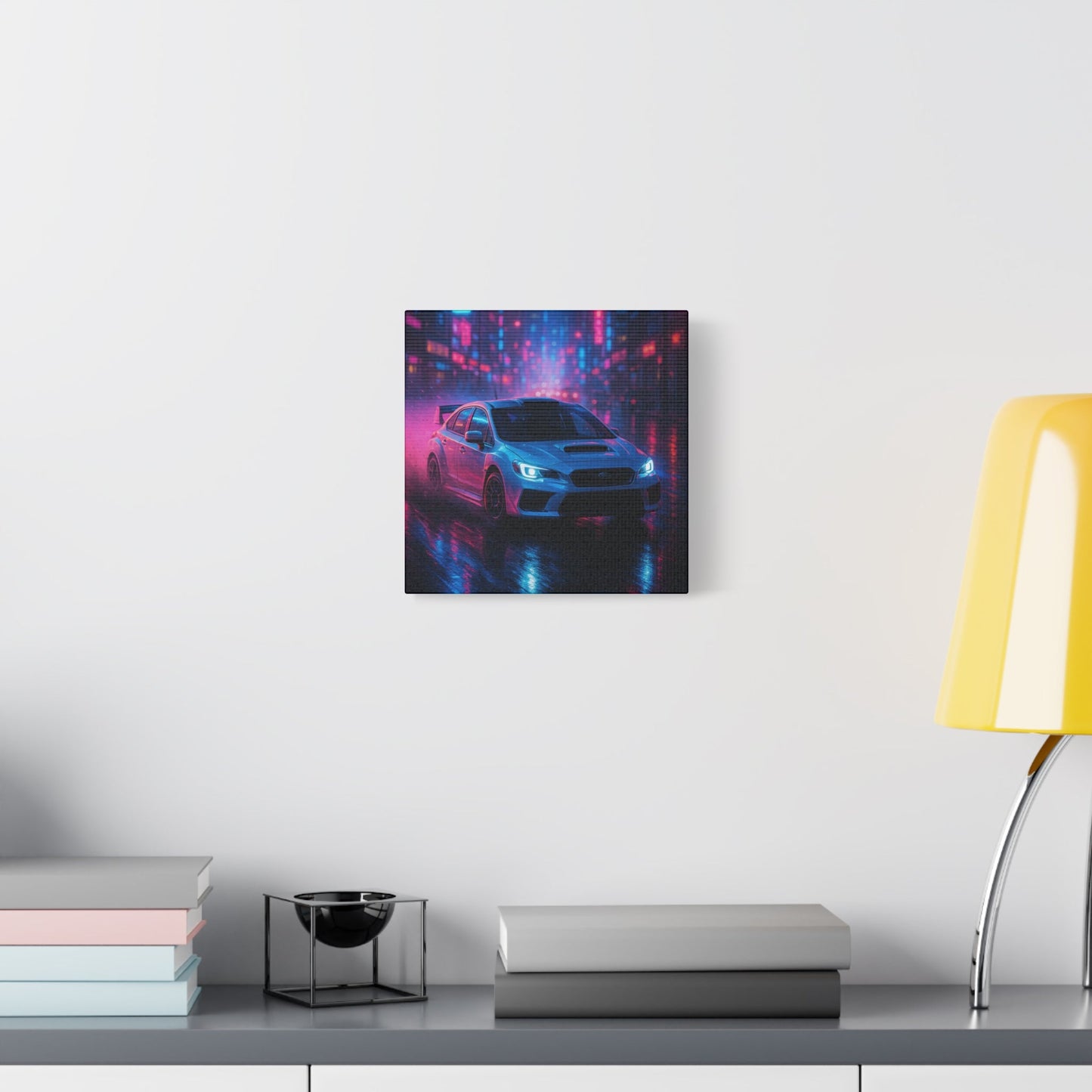 Neon Drift Canvas Print β Subaru WRX STI Urban Racing Art | Night City Wall Decor - BTS Canvas