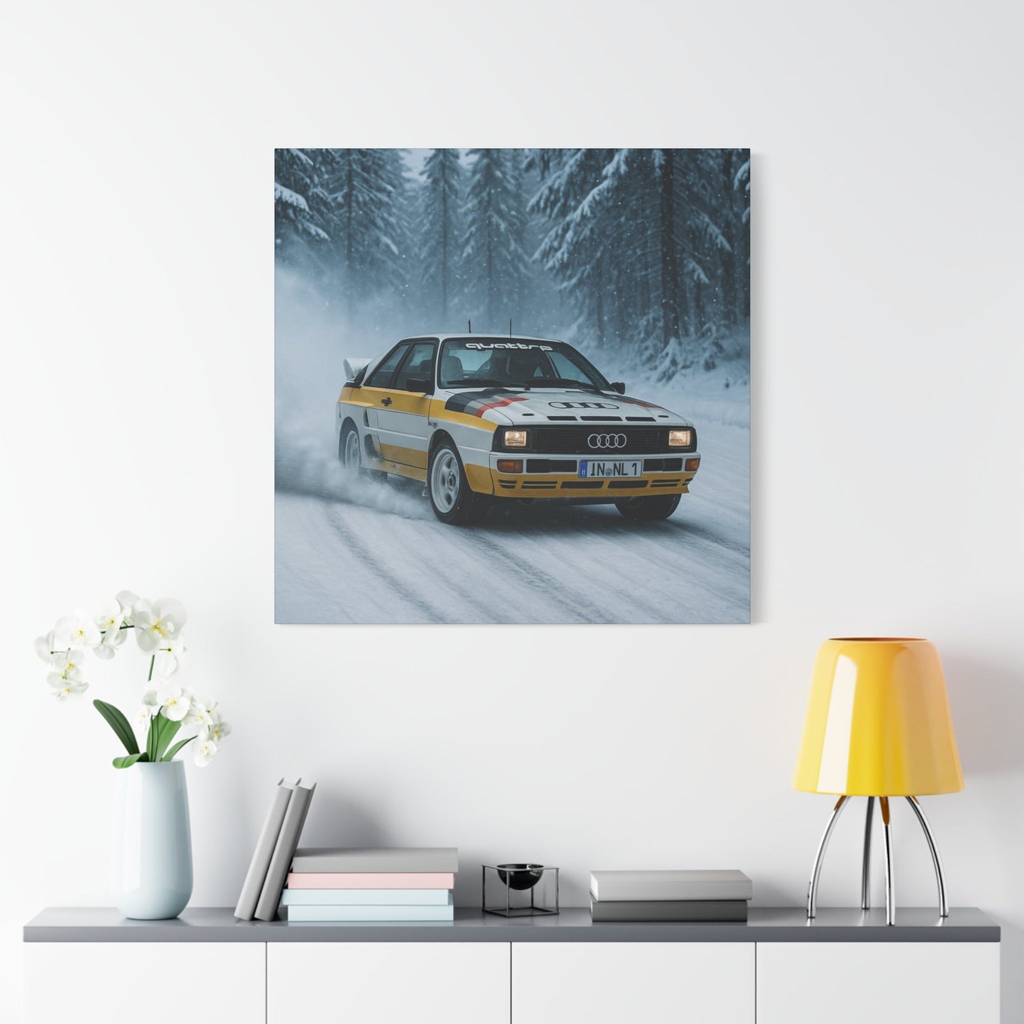 Snow Drift Legend Canvas Print β Audi Quattro S1 Rally Art | Winter Motorsport Wall Decor - BTS Canvas