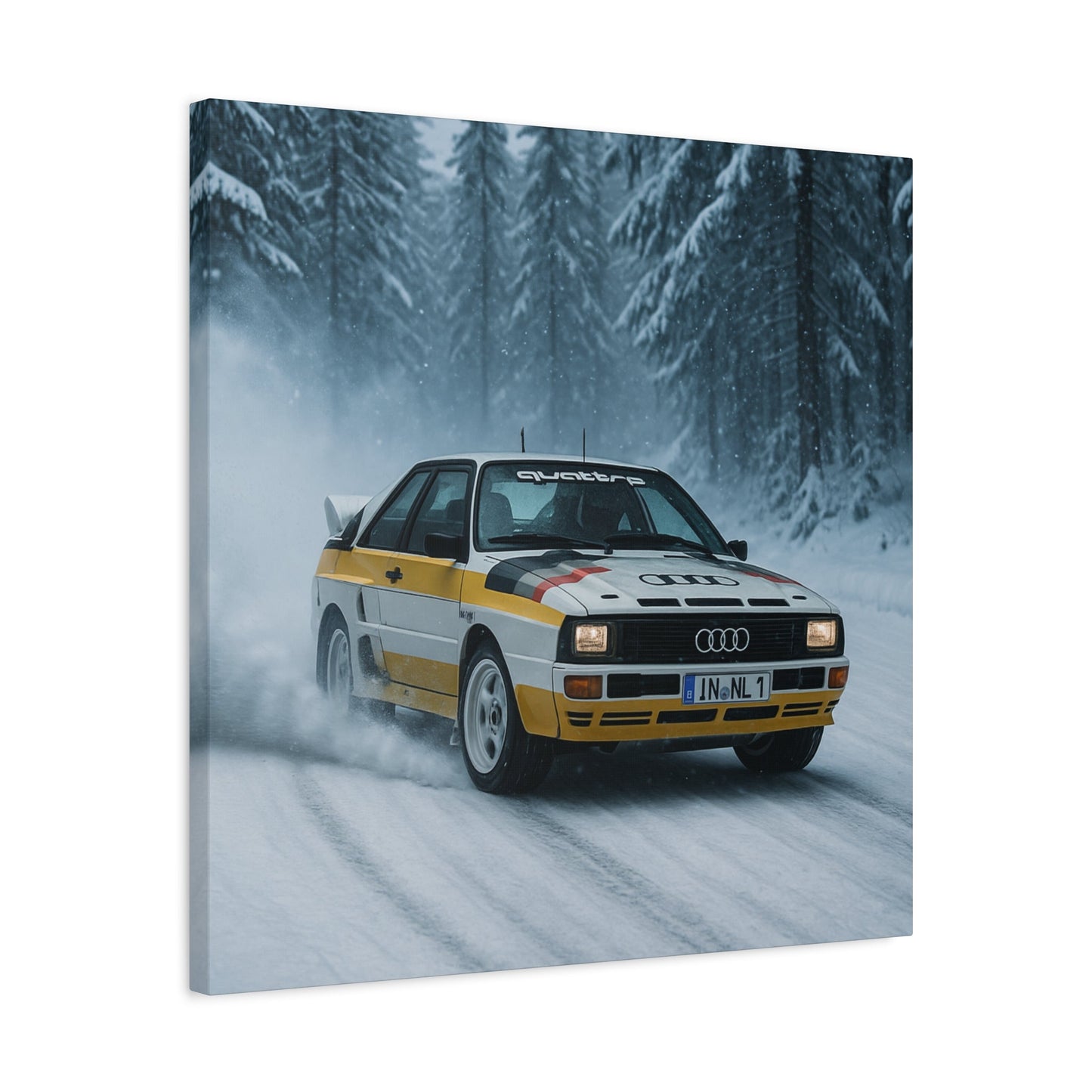 Snow Drift Legend Canvas Print β Audi Quattro S1 Rally Art | Winter Motorsport Wall Decor - BTS Canvas