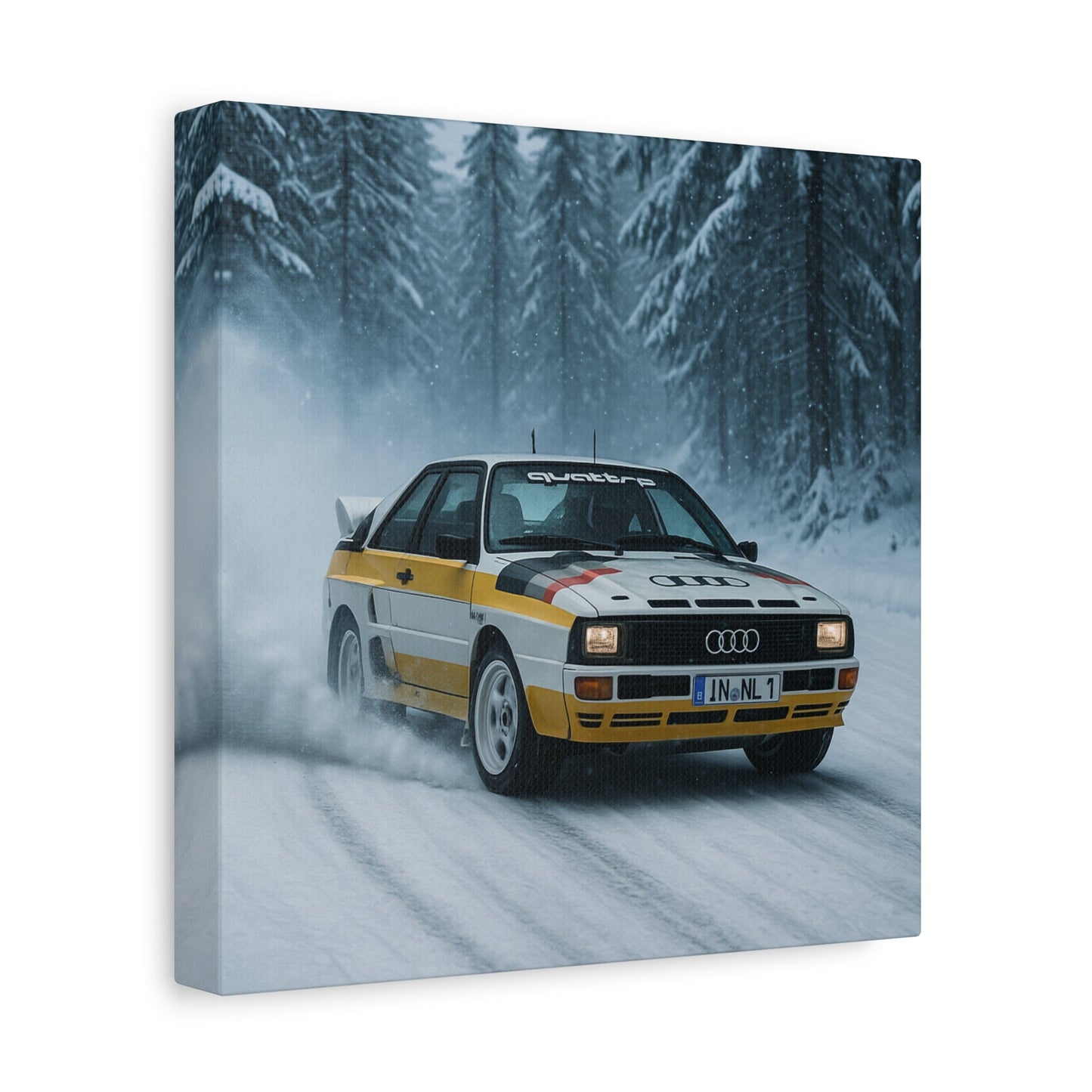 Snow Drift Legend Canvas Print β Audi Quattro S1 Rally Art | Winter Motorsport Wall Decor - BTS Canvas