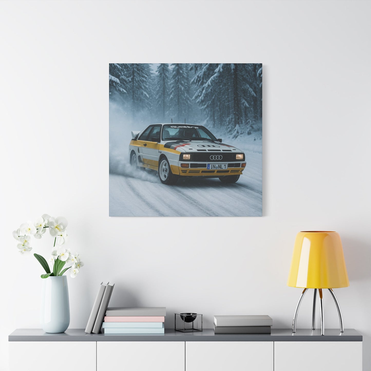 Snow Drift Legend Canvas Print β Audi Quattro S1 Rally Art | Winter Motorsport Wall Decor - BTS Canvas