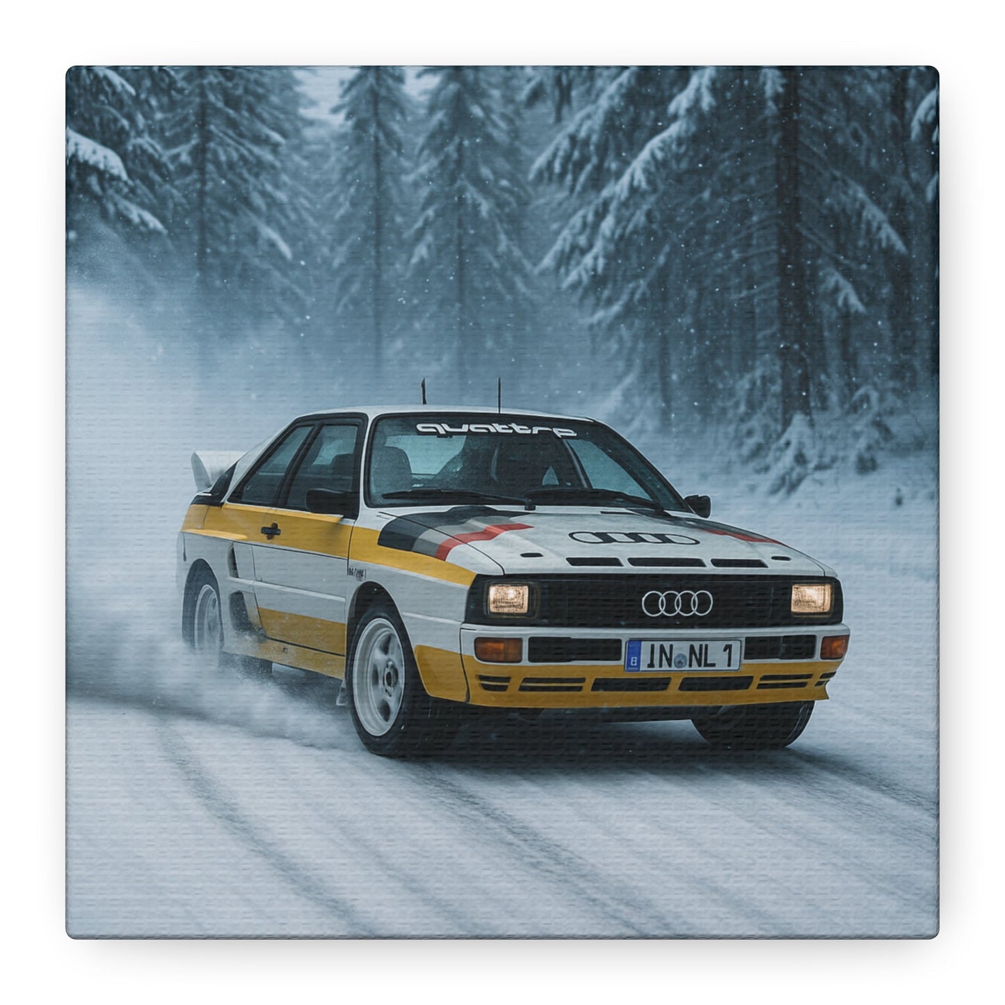 Snow Drift Legend Canvas Print β Audi Quattro S1 Rally Art | Winter Motorsport Wall Decor - BTS Canvas