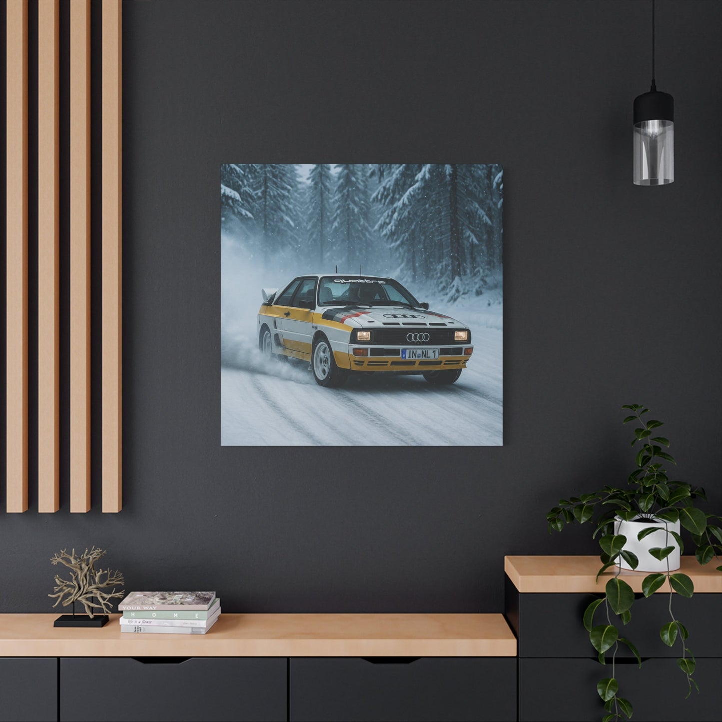 Snow Drift Legend Canvas Print β Audi Quattro S1 Rally Art | Winter Motorsport Wall Decor - BTS Canvas