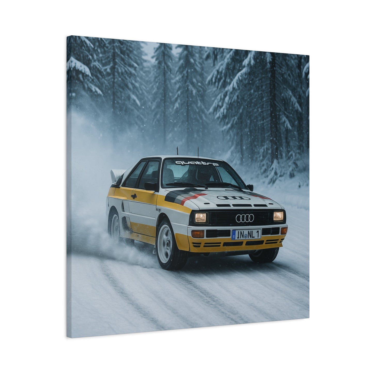 Snow Drift Legend Canvas Print β Audi Quattro S1 Rally Art | Winter Motorsport Wall Decor - BTS Canvas