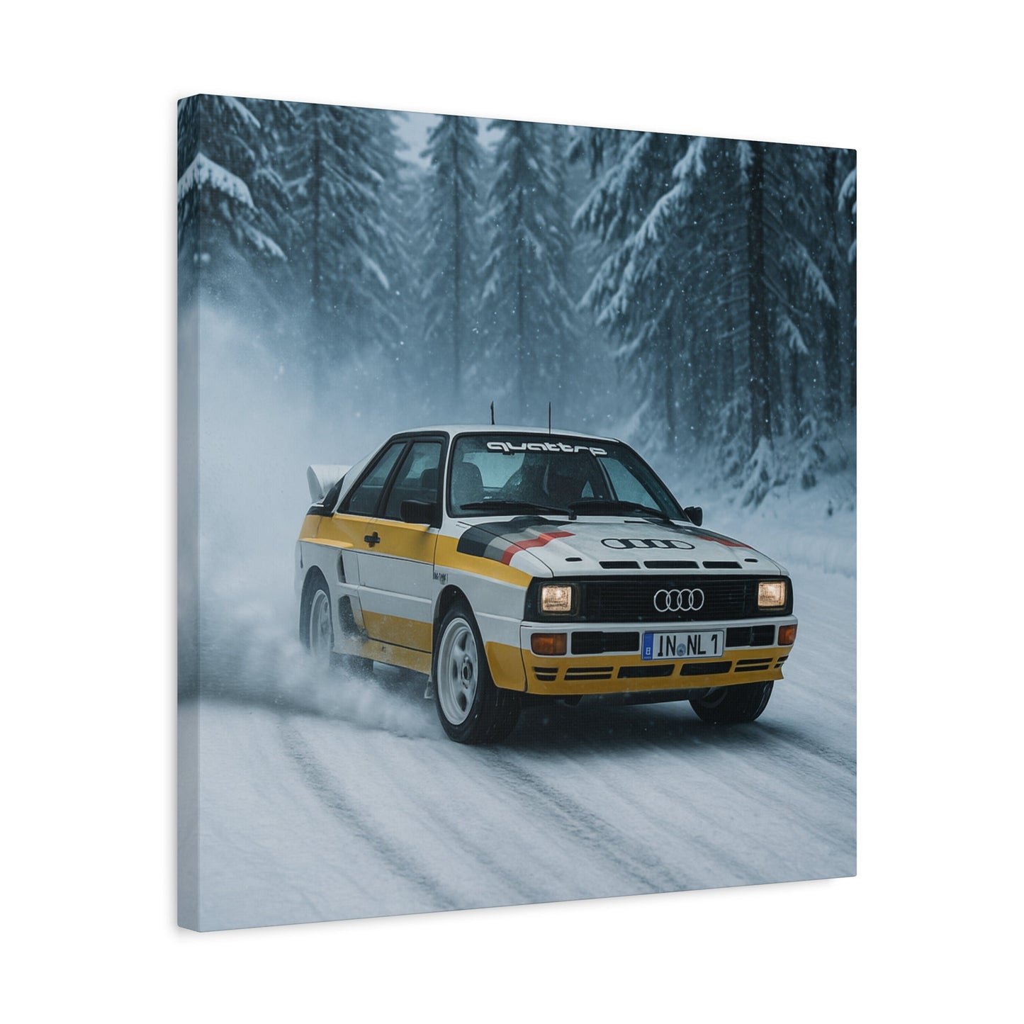 Snow Drift Legend Canvas Print β Audi Quattro S1 Rally Art | Winter Motorsport Wall Decor - BTS Canvas