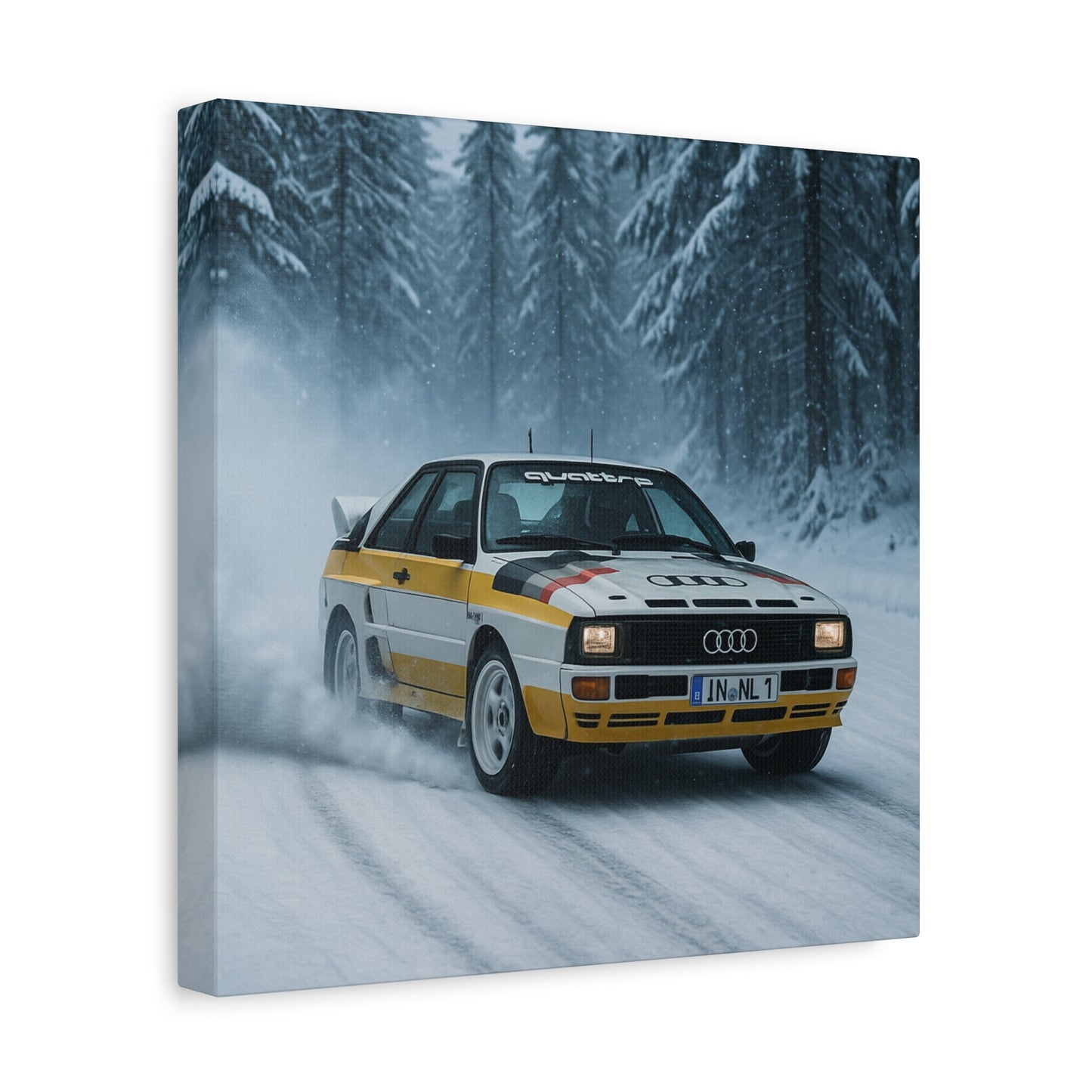 Snow Drift Legend Canvas Print β Audi Quattro S1 Rally Art | Winter Motorsport Wall Decor - BTS Canvas