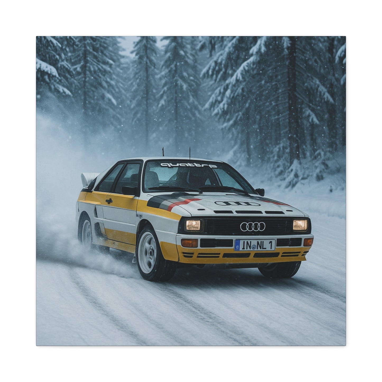 Snow Drift Legend Canvas Print β Audi Quattro S1 Rally Art | Winter Motorsport Wall Decor - BTS Canvas