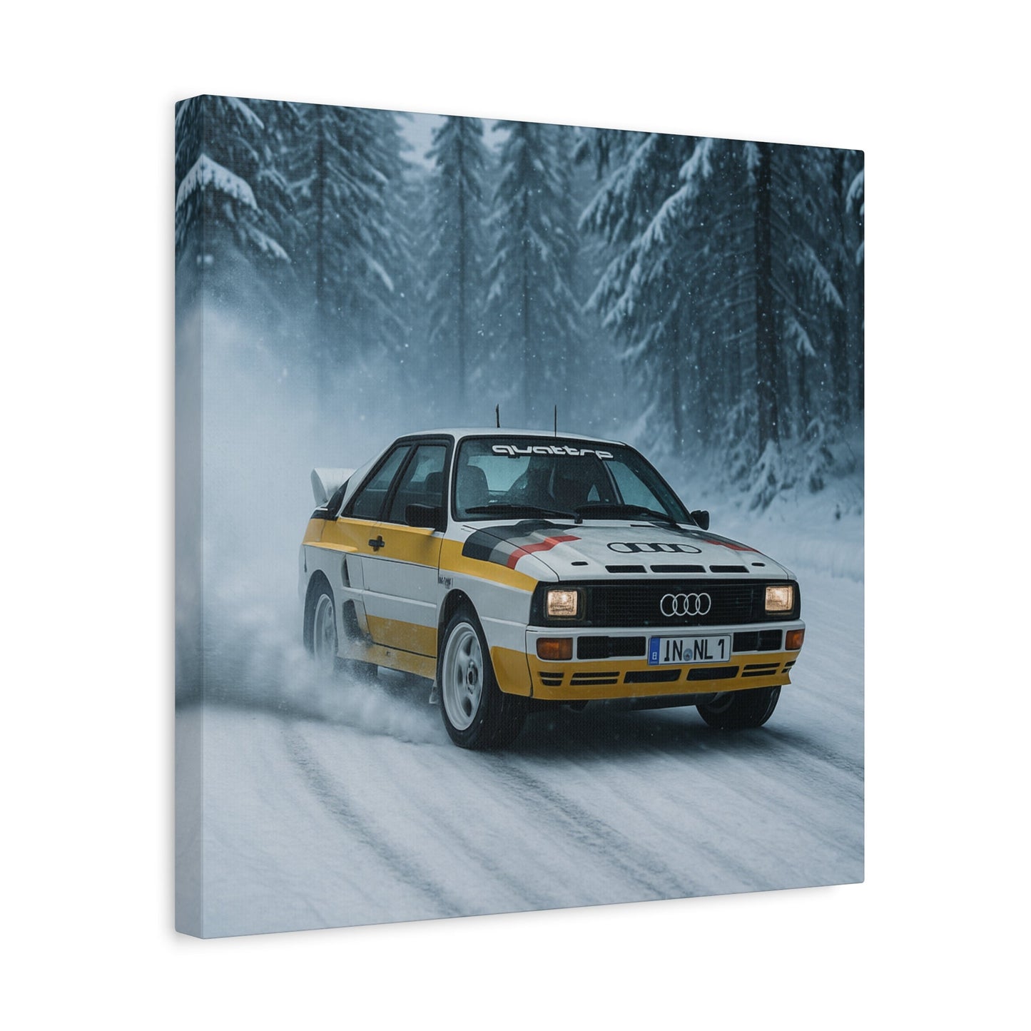 Snow Drift Legend Canvas Print β Audi Quattro S1 Rally Art | Winter Motorsport Wall Decor - BTS Canvas