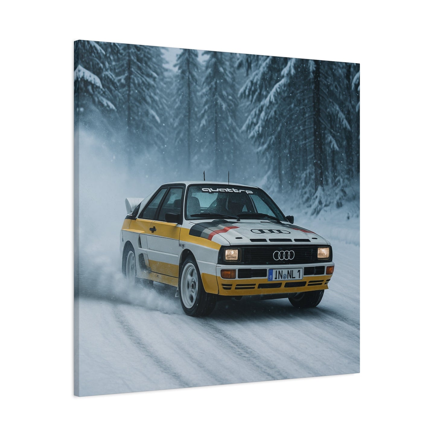 Snow Drift Legend Canvas Print β Audi Quattro S1 Rally Art | Winter Motorsport Wall Decor - BTS Canvas