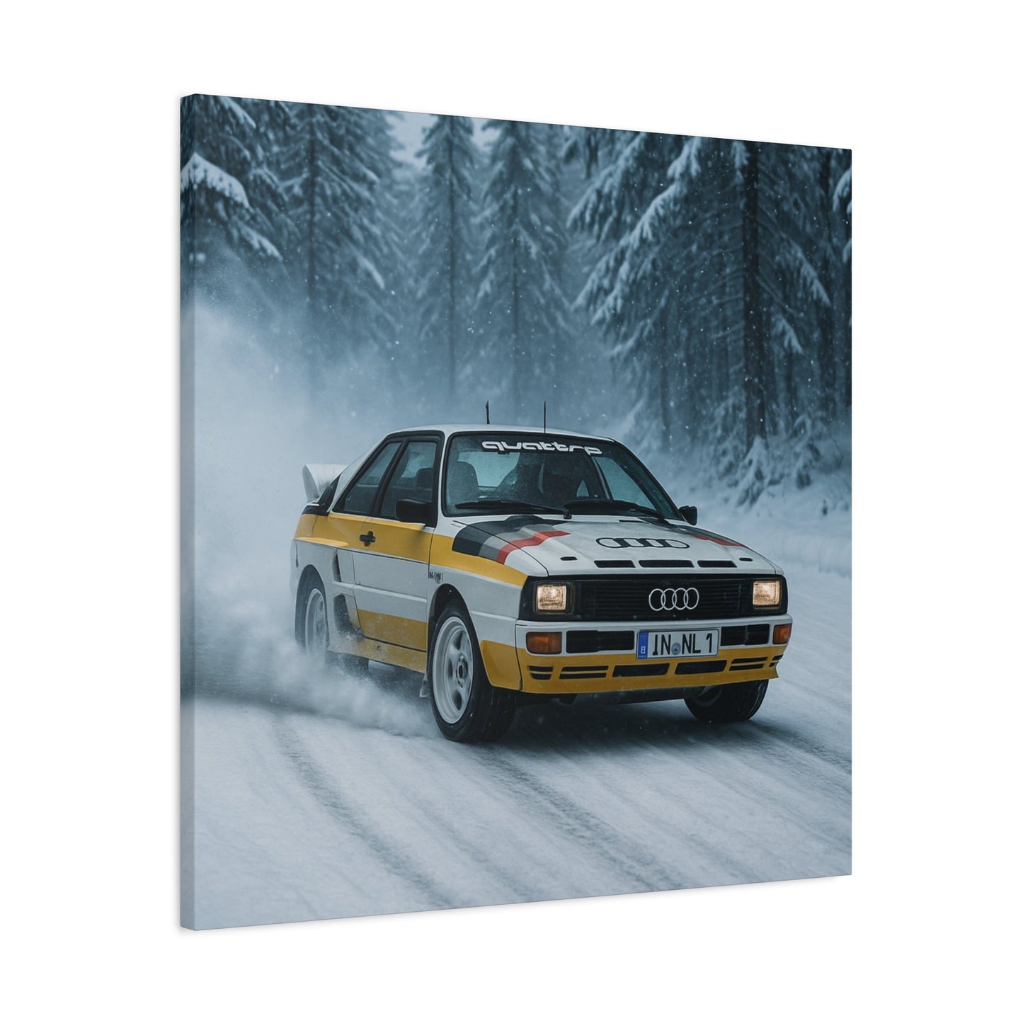 Snow Drift Legend Canvas Print β Audi Quattro S1 Rally Art | Winter Motorsport Wall Decor - BTS Canvas