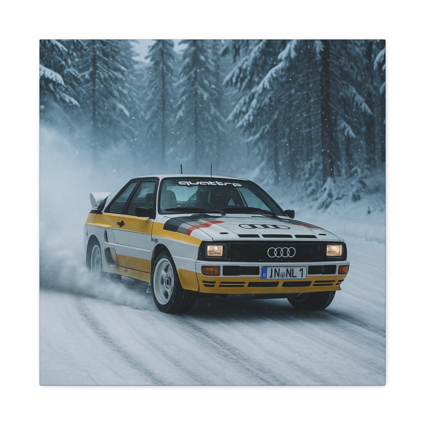 Snow Drift Legend Canvas Print β Audi Quattro S1 Rally Art | Winter Motorsport Wall Decor - BTS Canvas