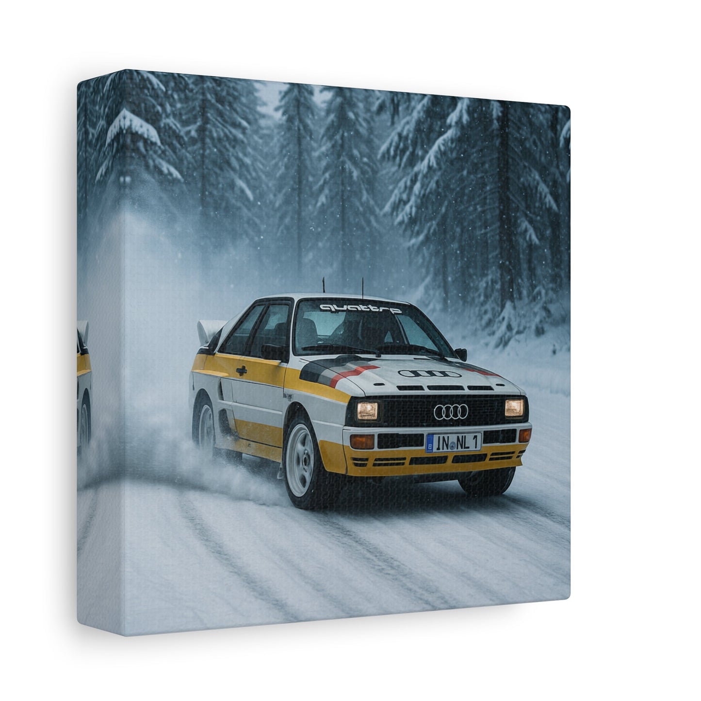 Snow Drift Legend Canvas Print β Audi Quattro S1 Rally Art | Winter Motorsport Wall Decor - BTS Canvas
