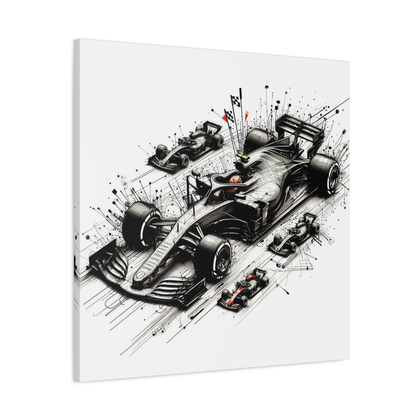 π TechDrive Champions Canvas Print β Formula 1 Dynamic Art | Racing Wall Decor - BTS Canvas