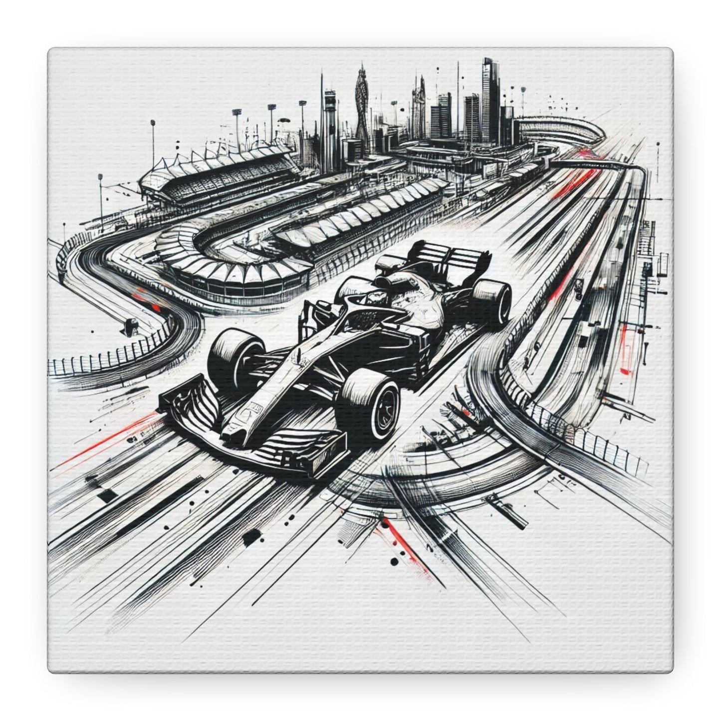 ๐ Urban Grand Prix Canvas Print โ Speed, Power, and City Lights on Your Wall - BTS Canvas