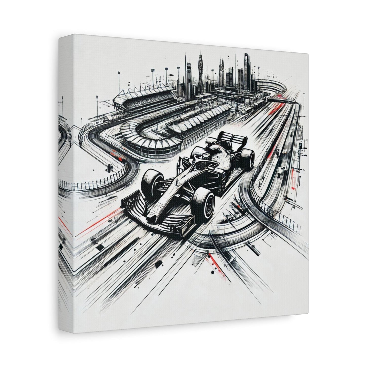 ๐ Urban Grand Prix Canvas Print โ Speed, Power, and City Lights on Your Wall - BTS Canvas