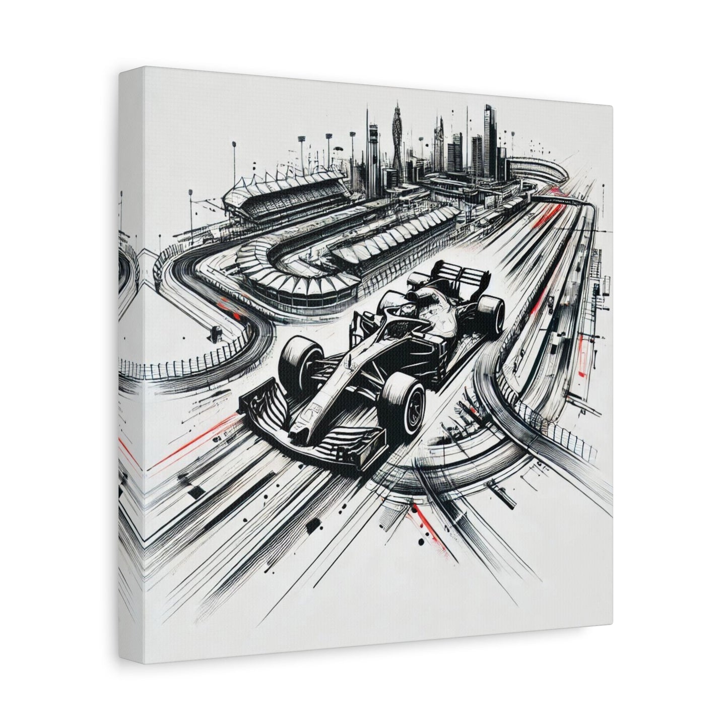 ๐ Urban Grand Prix Canvas Print โ Speed, Power, and City Lights on Your Wall - BTS Canvas