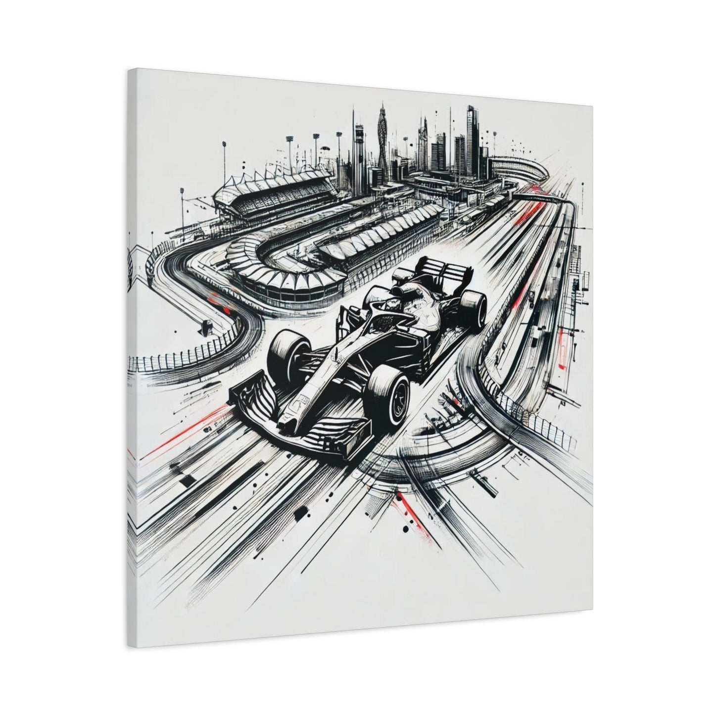 ๐ Urban Grand Prix Canvas Print โ Speed, Power, and City Lights on Your Wall - BTS Canvas