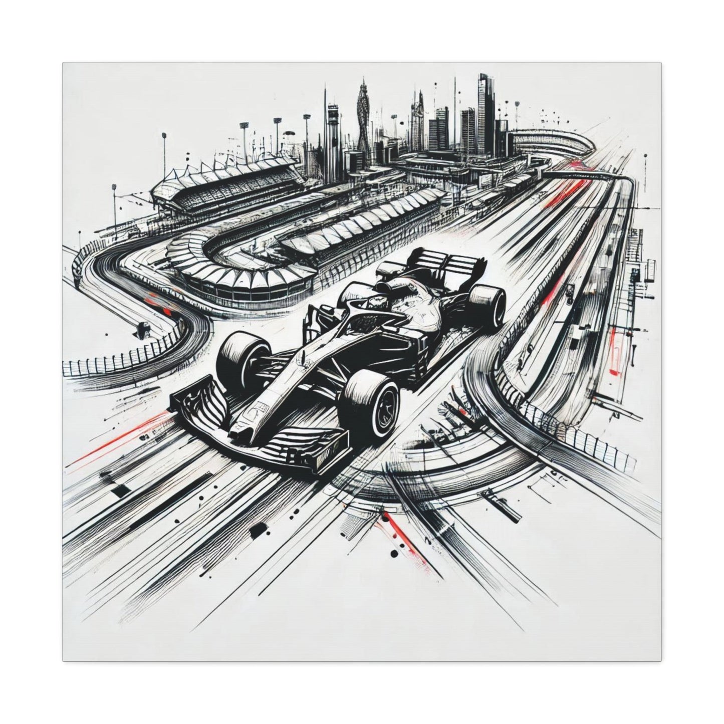 ๐ Urban Grand Prix Canvas Print โ Speed, Power, and City Lights on Your Wall - BTS Canvas