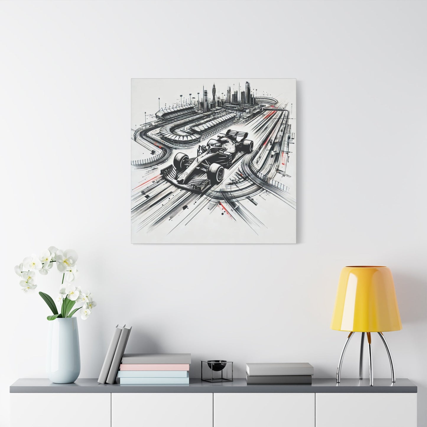 ๐ Urban Grand Prix Canvas Print โ Speed, Power, and City Lights on Your Wall - BTS Canvas