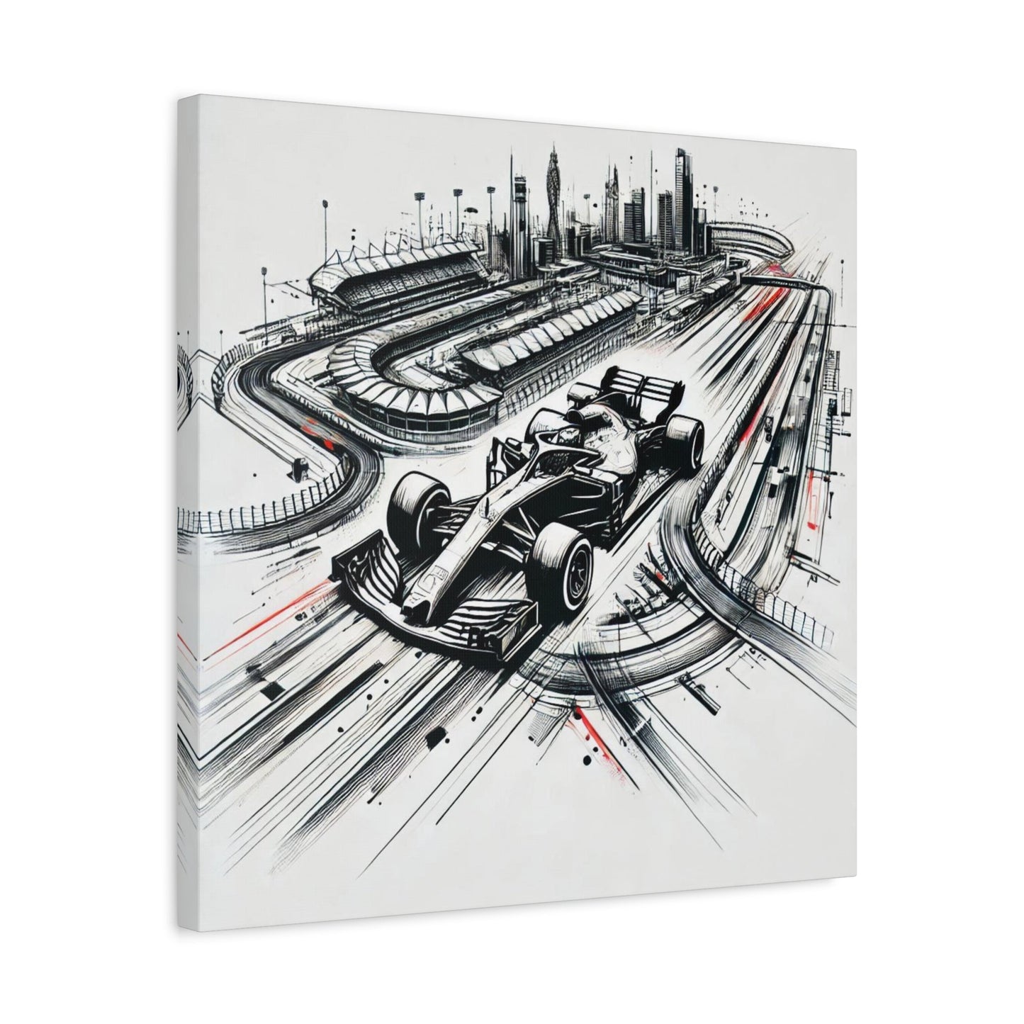 ๐ Urban Grand Prix Canvas Print โ Speed, Power, and City Lights on Your Wall - BTS Canvas