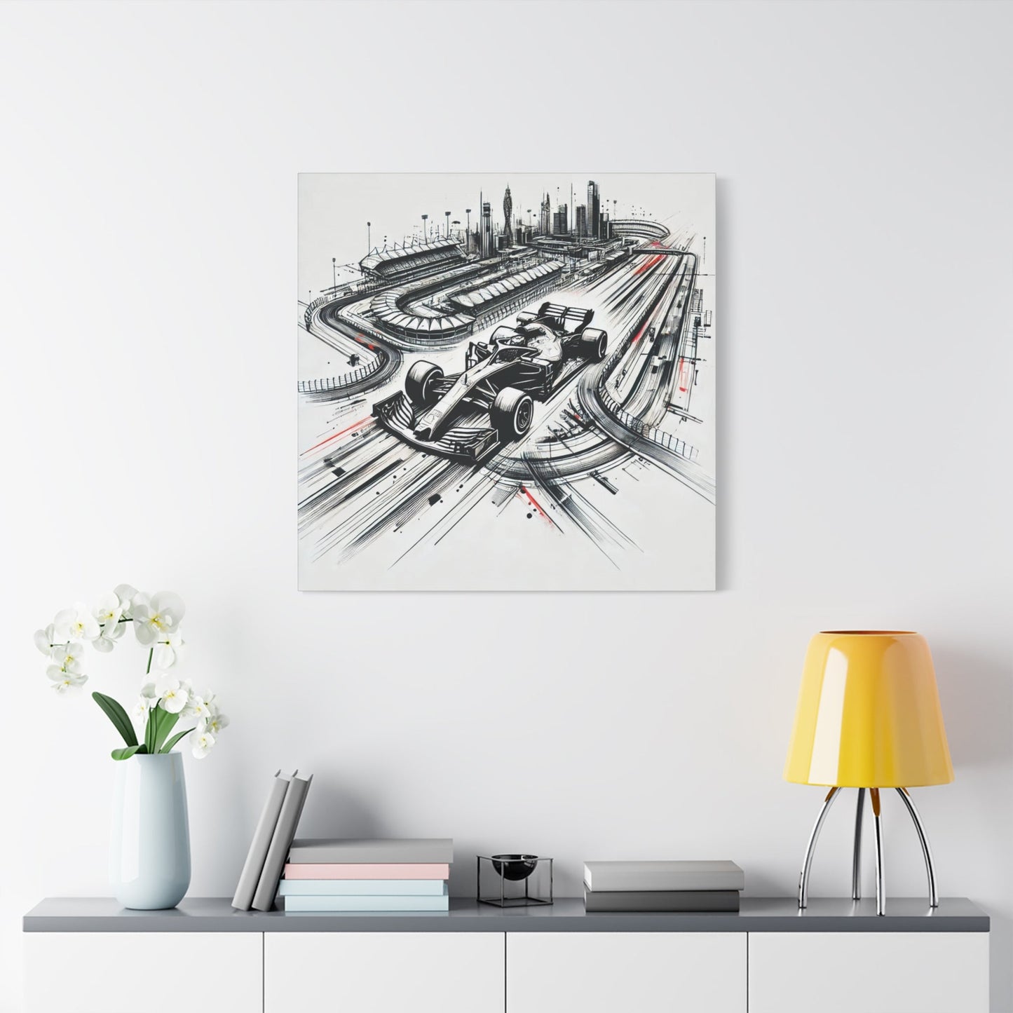 ๐ Urban Grand Prix Canvas Print โ Speed, Power, and City Lights on Your Wall - BTS Canvas